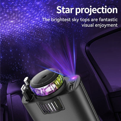 5-in-1 Car Charger StarNight – Star Projector + Aromatherapy + 45W Fast Charge