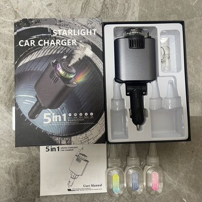 5-in-1 Car Charger StarNight – Star Projector + Aromatherapy + 45W Fast Charge