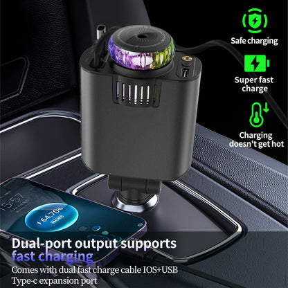 5-in-1 Car Charger StarNight – Star Projector + Aromatherapy + 45W Fast Charge